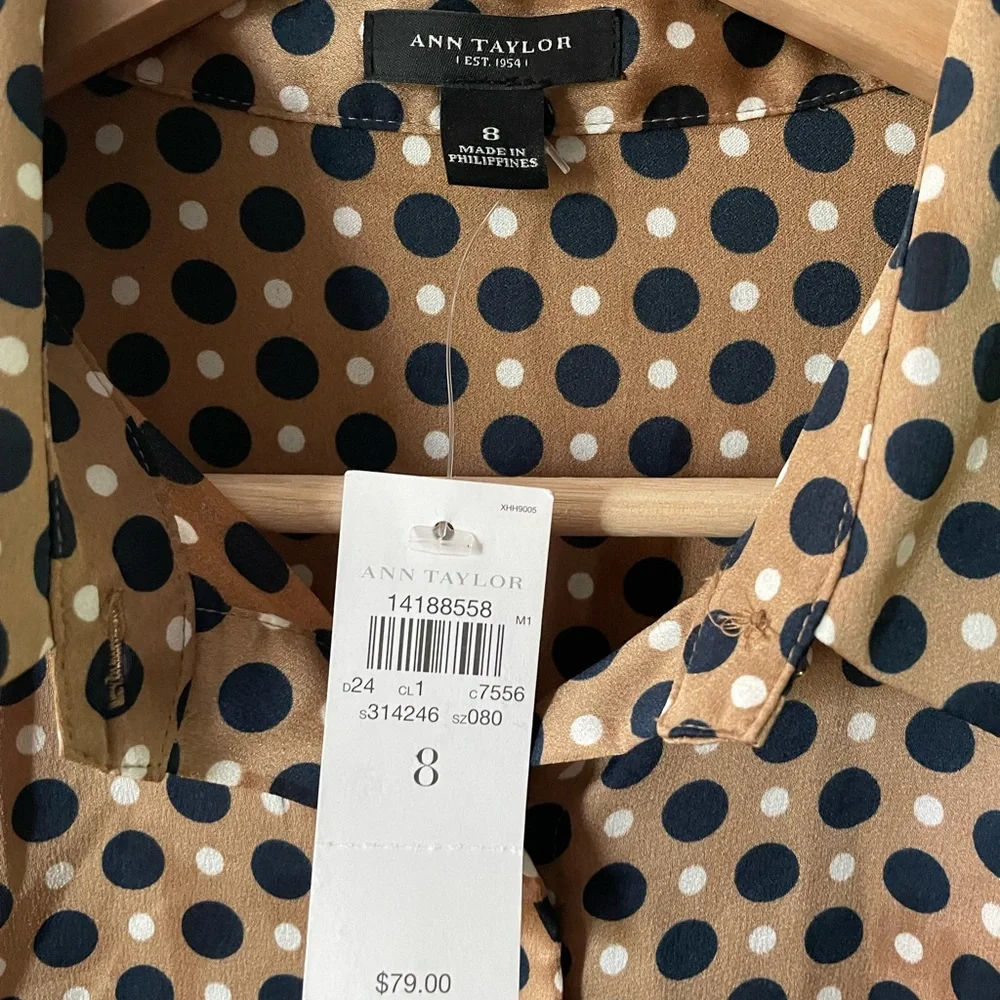 Gold and Black Ann Taylor Work Shirt - Picture 4 of 5